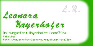 leonora mayerhofer business card